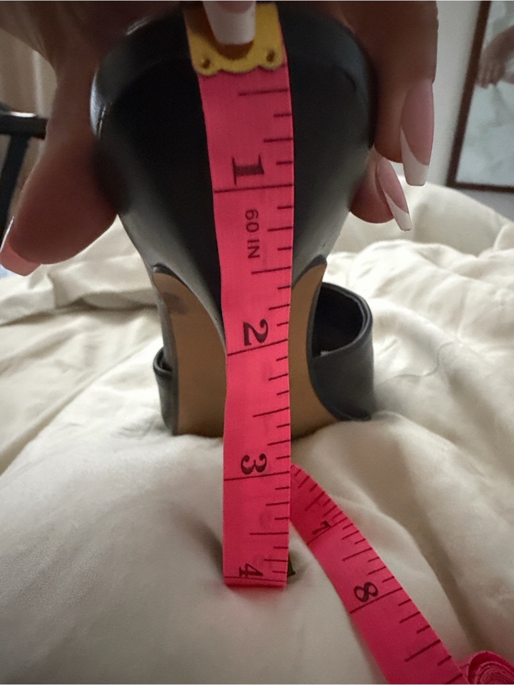 Express Black Leather Open-Toe Mule Heels - Picture 5 of 5